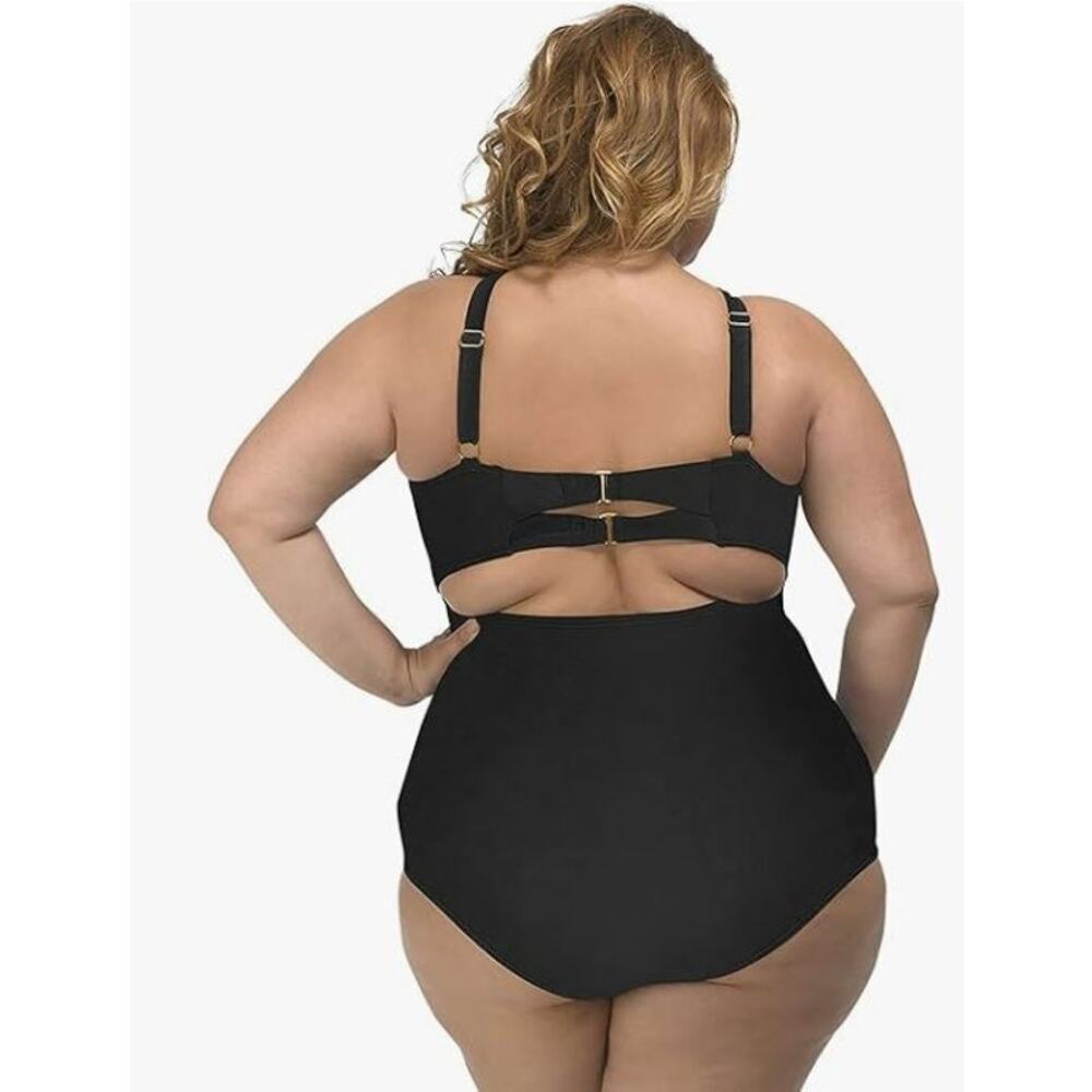 Lysa Swimwear Plus Size 1 Piece Swimsuit Key Hole Kylie - 1X - Picture 2 of 2